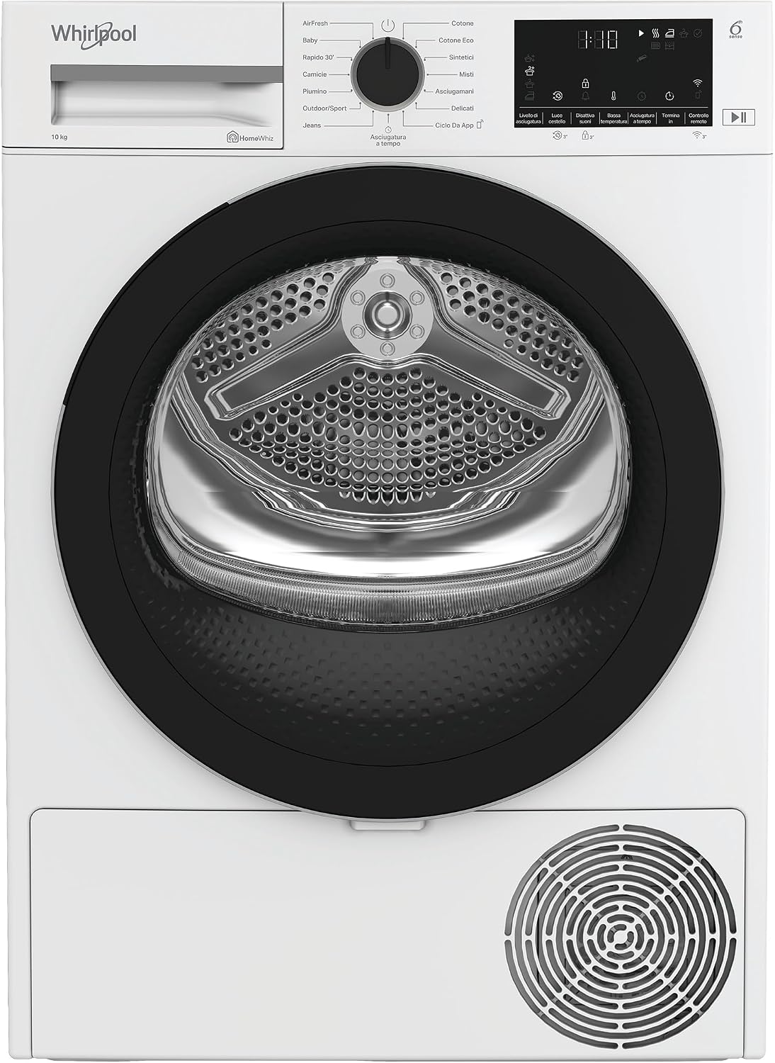 Whirlpool C WD 103M WBS IT - Asciugatrice pompa di calore 10 kg - 6 Senso Adaptive Dry - Luce cestello-Nestgetmart