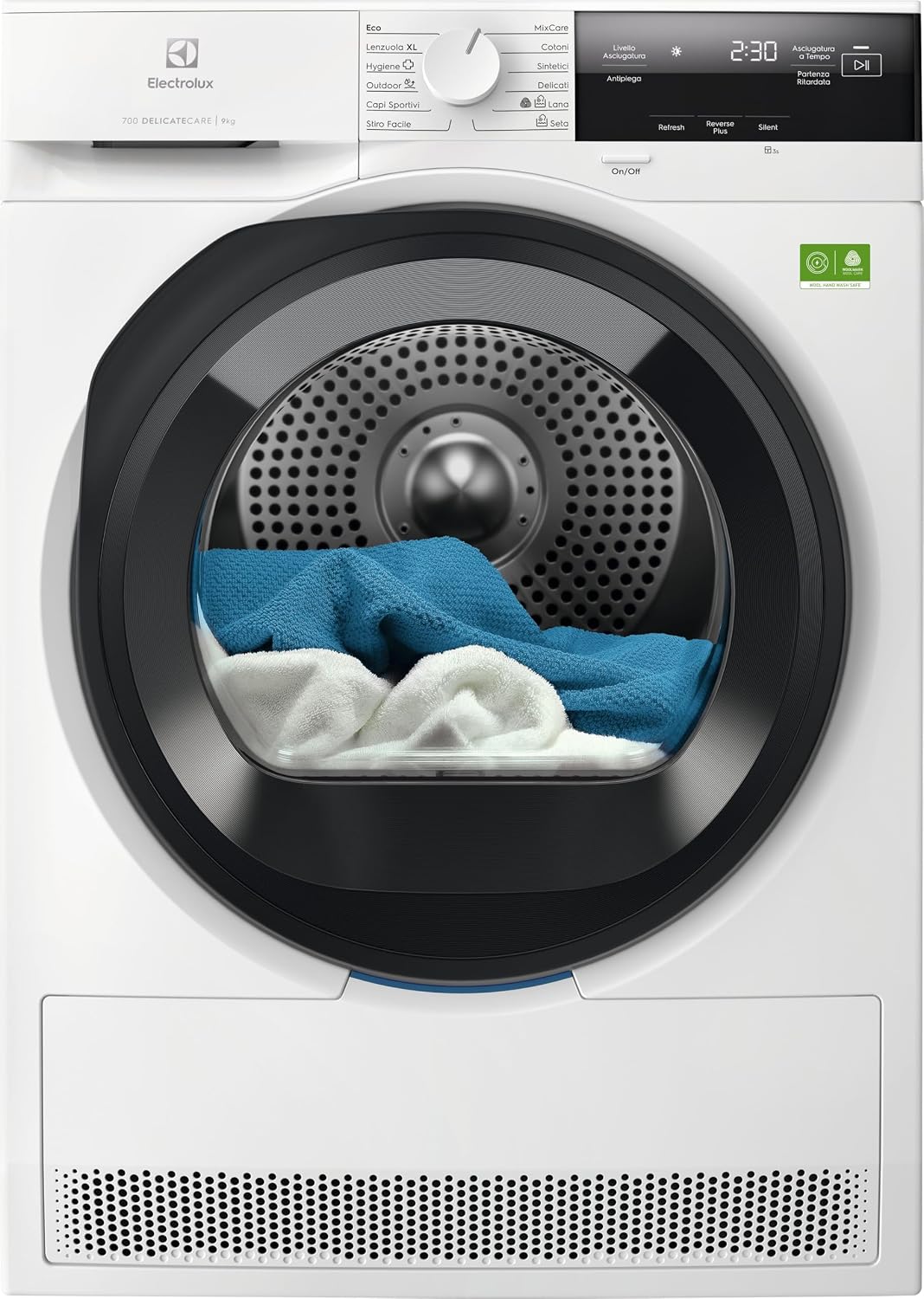 Electrolux 700 DelicateCare EW7H39B - Asciugatrice pompa di calore 9 kg - Hygiene MixCare - Luce LED-Nestgetmart