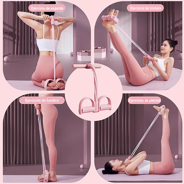 Banda elástica de pedal para entrenamiento de tensión manual, banda de estiramiento de yoga de látex natural ecológico, banda de resistencia ajustable para entrenamiento de brazos y cintura en gimnasio en casa, equipo de ejercicio