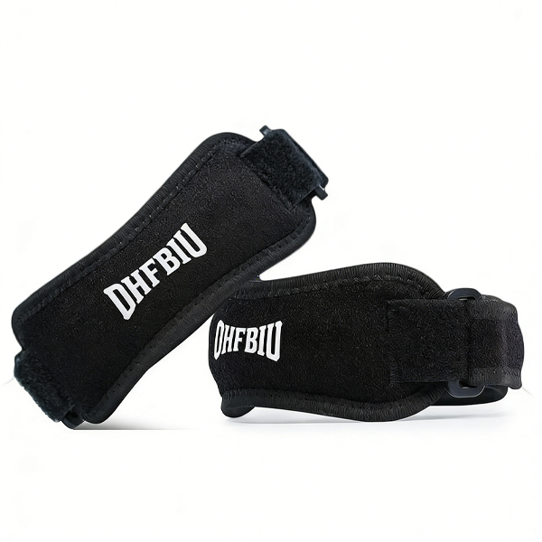 Rodillera Deportiva DHFBIU de Silicona con Acolchado Grueso, Banda Rotuliana Ajustable, Soporte para Rodilla para Correr, Gimnasio y Fitness, Negro, 2 Piezas