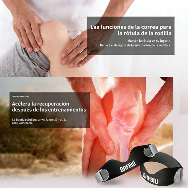 DHFBIU Banda de Rodilla con Soporte de Rotula, Ajustablepara Mujeres y Hombres,Ideal para Correr, Basquetbol,Voleibol, Sentadillas,Tendinitis y Rodilla del Saltador, RegaloIdeal para BlackFriday, Thanksgiving y Navidad 2026