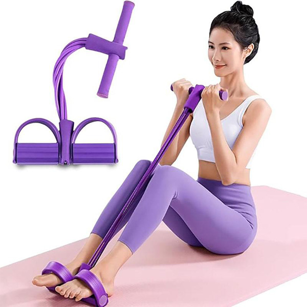 Banda elástica de pedal para entrenamiento de tensión manual, banda de estiramiento de yoga de látex natural ecológico, banda de resistencia ajustable para entrenamiento de brazos y cintura en gimnasio en casa, equipo de ejercicio