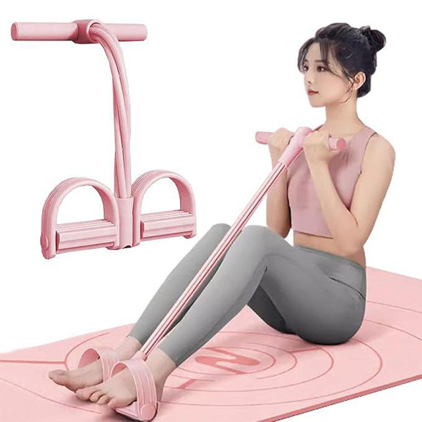Banda elástica de pedal para entrenamiento de tensión manual, banda de estiramiento de yoga de látex natural ecológico, banda de resistencia ajustable para entrenamiento de brazos y cintura en gimnasio en casa, equipo de ejercicio