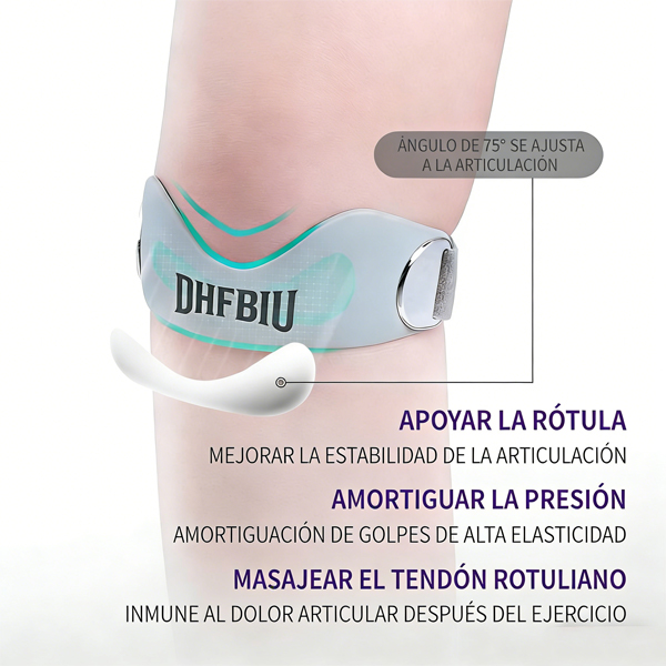 Rodillera Deportiva DHFBIU con Soporte Rotuliano de Silicona, Banda Ajustable para Rodilla, Ideal para Correr, Gimnasio y Entrenamiento, Paquete de 2 Piezas