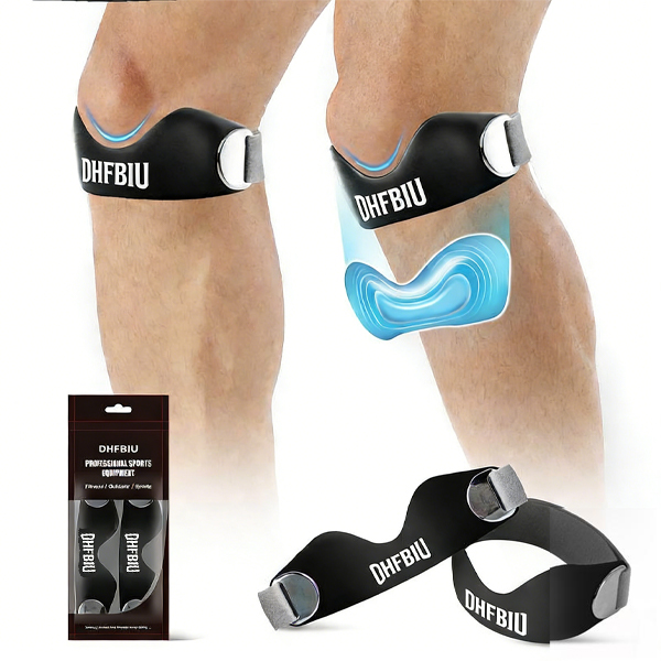 DHFBIU Banda de Rodilla con Soporte de Rotula, Ajustablepara Mujeres y Hombres,Ideal para Correr, Basquetbol,Voleibol, Sentadillas,Tendinitis y Rodilla del Saltador, RegaloIdeal para BlackFriday, Thanksgiving y Navidad 2026