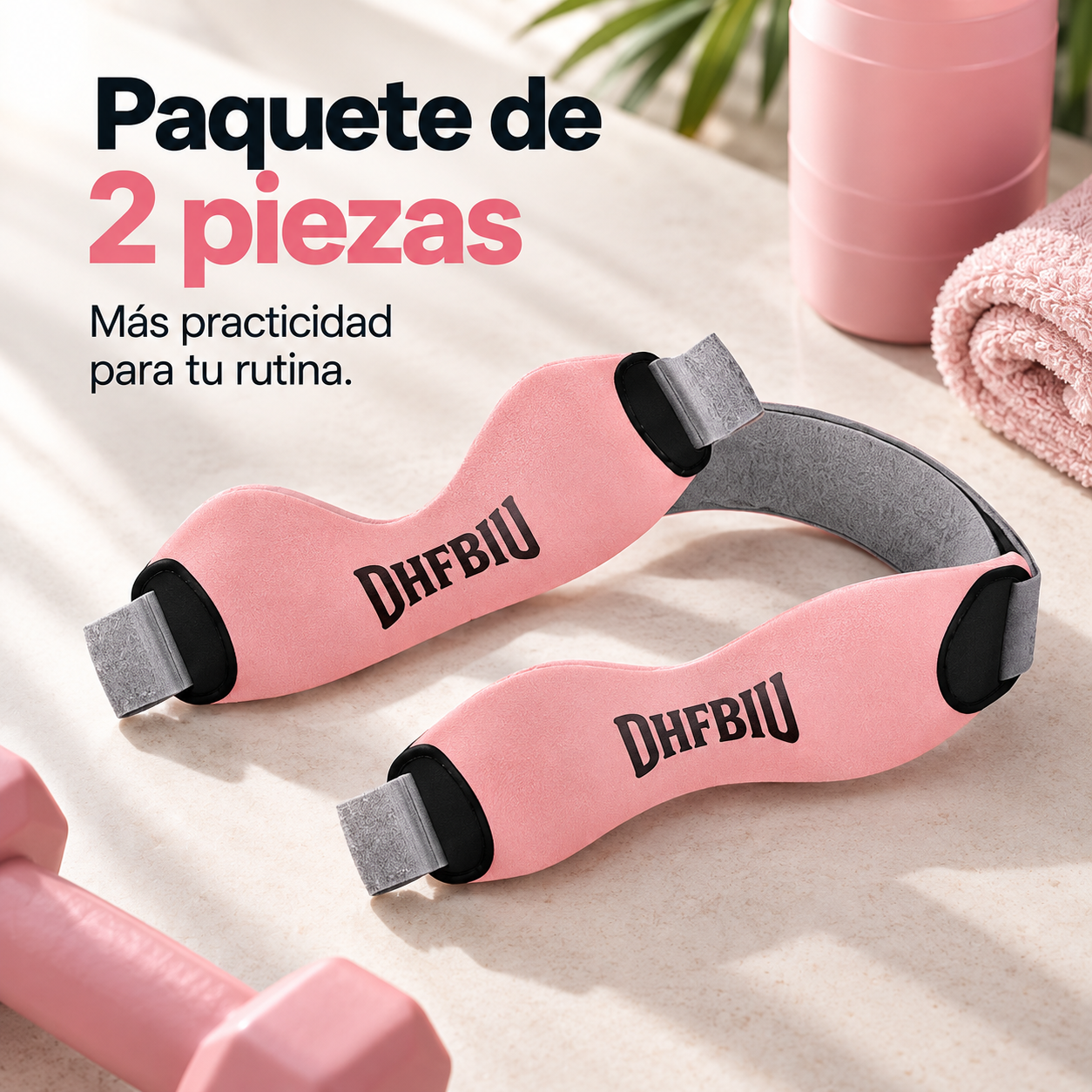 Rodillera Deportiva DHFBIU, Banda Rotuliana Ajustable con Almohadilla de Silicona, Soporte para Rodilla para Correr, Gimnasio y Entrenamiento, Rosa, 2 Piezas