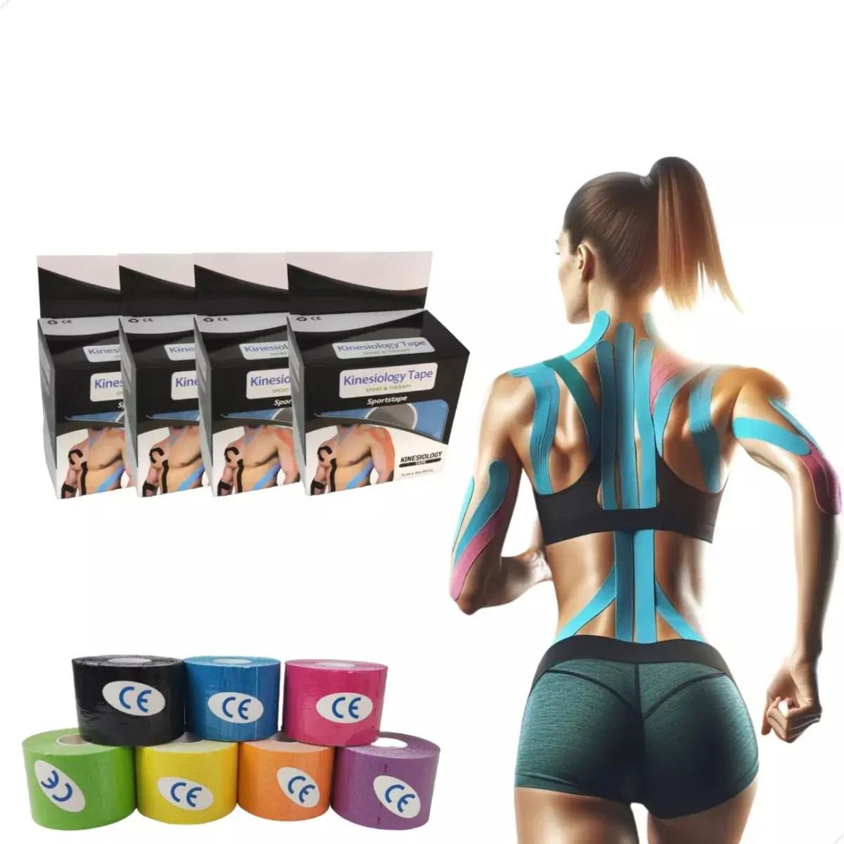 Cintas Kinesiologicas Vendaje Neuromuscular 4  Unidades
