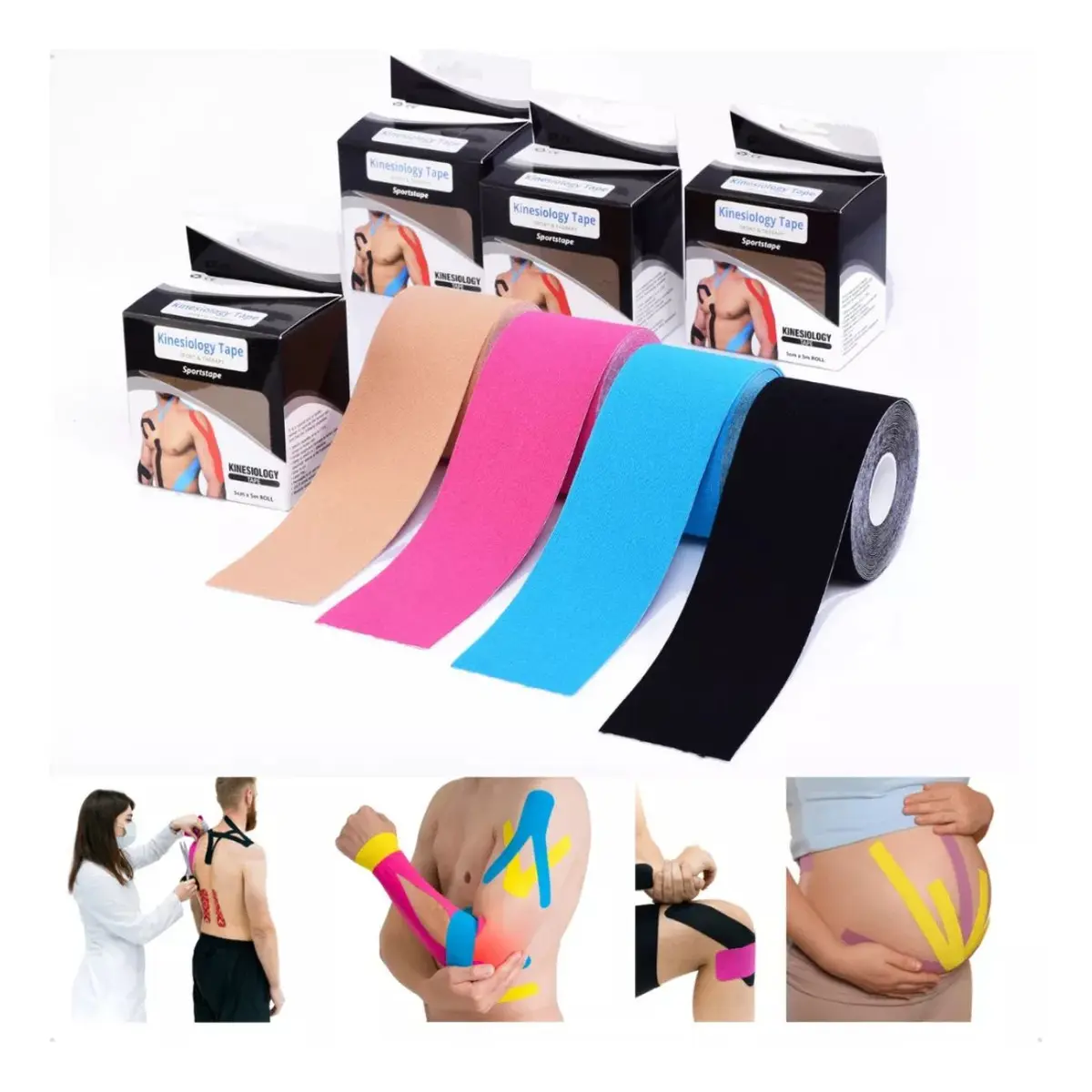 Cintas Kinesiologicas Vendaje Neuromuscular 4  Unidades
