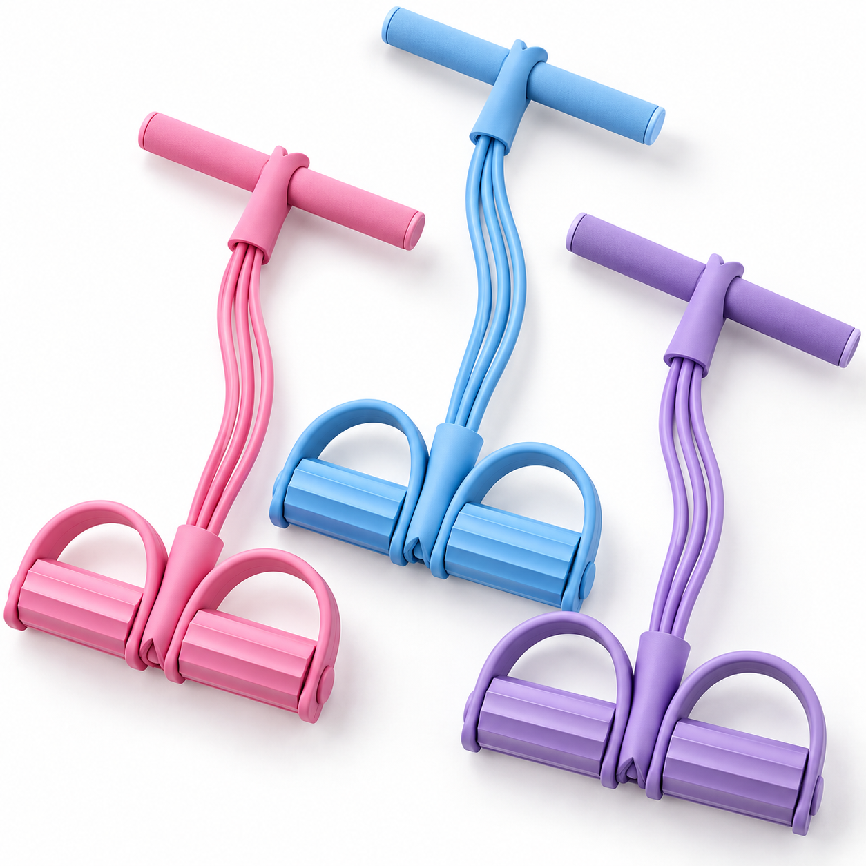Banda elástica de pedal para entrenamiento de tensión manual, banda de estiramiento de yoga de látex natural ecológico, banda de resistencia ajustable para entrenamiento de brazos y cintura en gimnasio en casa, equipo de ejercicio