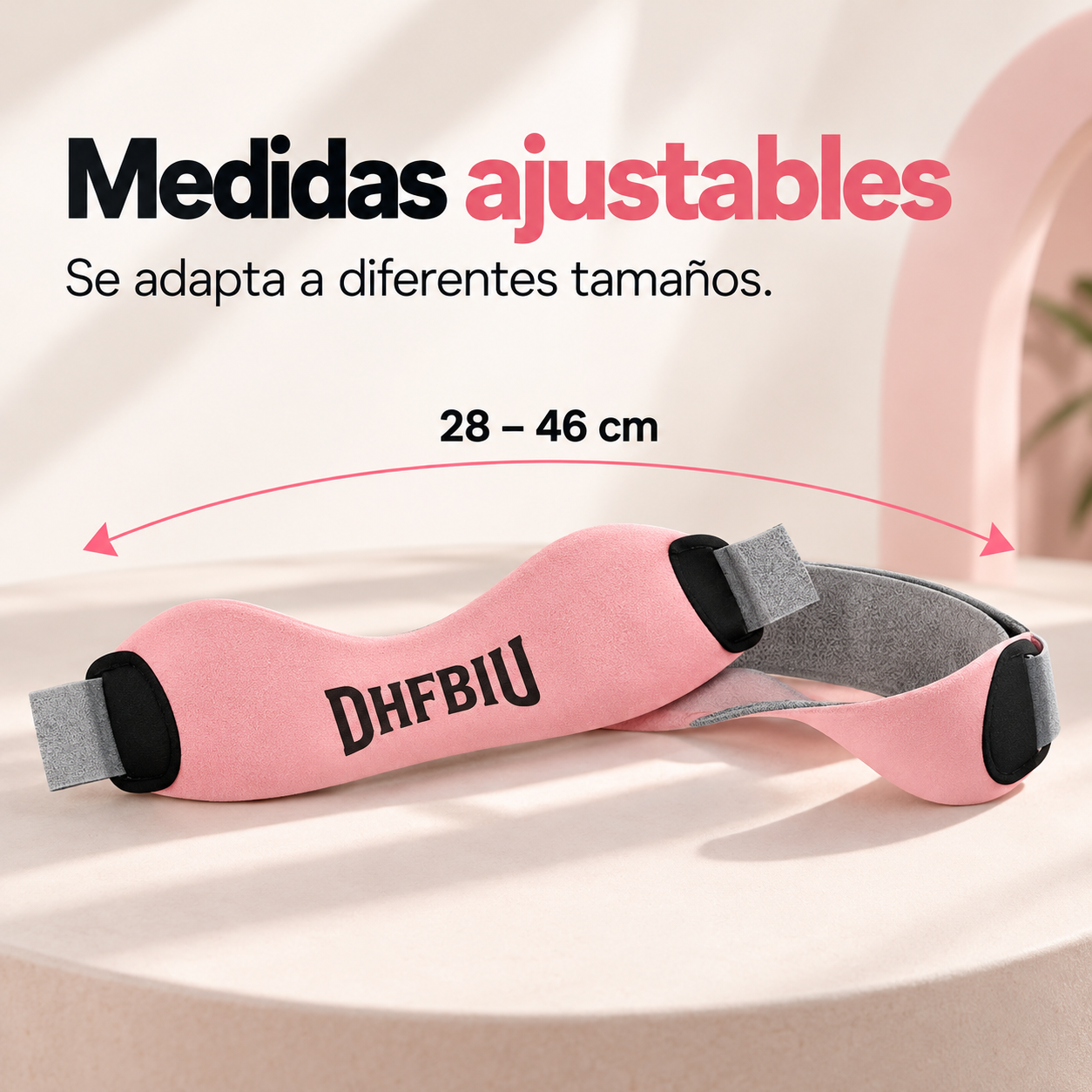 Rodillera Deportiva DHFBIU, Banda Rotuliana Ajustable con Almohadilla de Silicona, Soporte para Rodilla para Correr, Gimnasio y Entrenamiento, Rosa, 2 Piezas