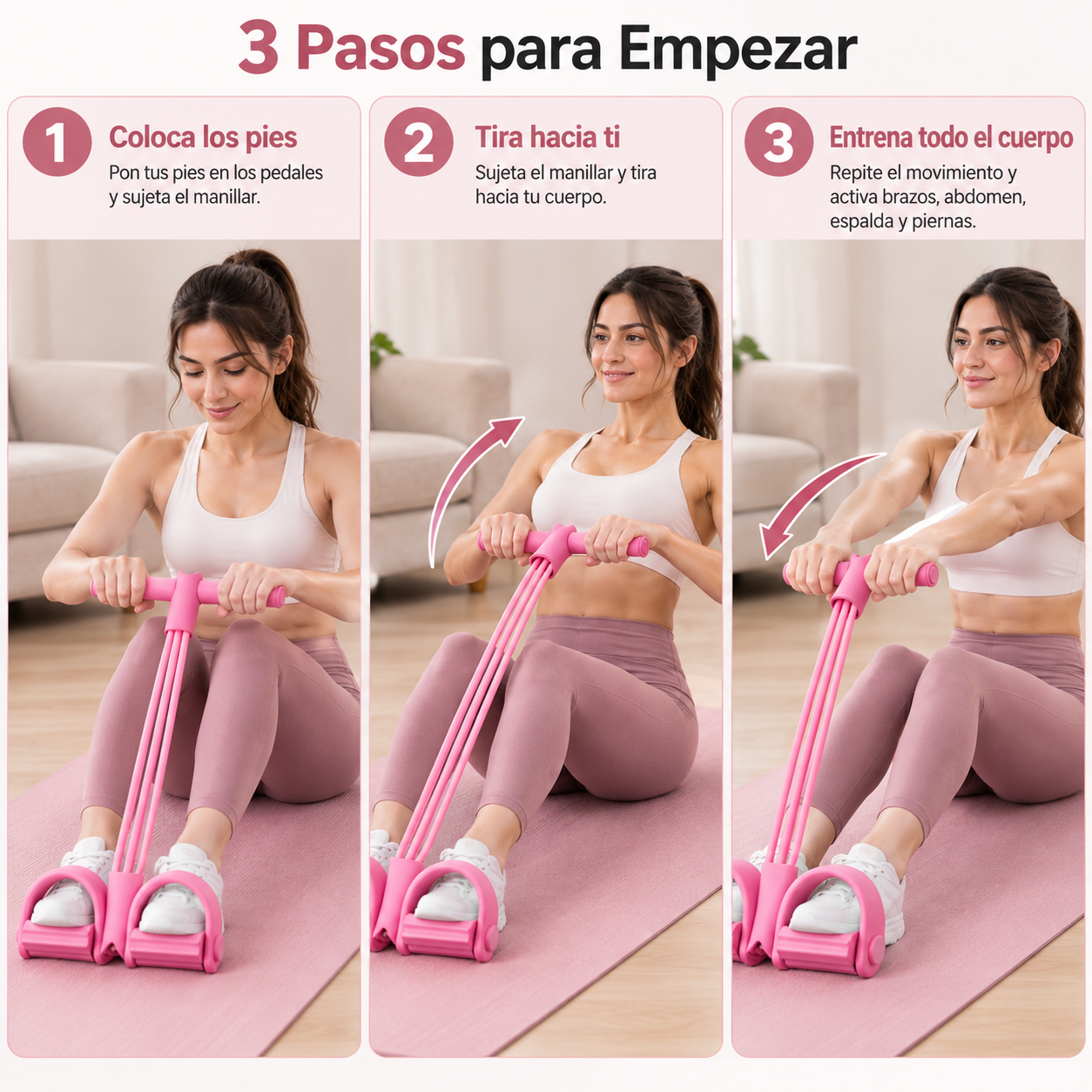 Banda elástica de pedal para entrenamiento de tensión manual, banda de estiramiento de yoga de látex natural ecológico, banda de resistencia ajustable para entrenamiento de brazos y cintura en gimnasio en casa, equipo de ejercicio