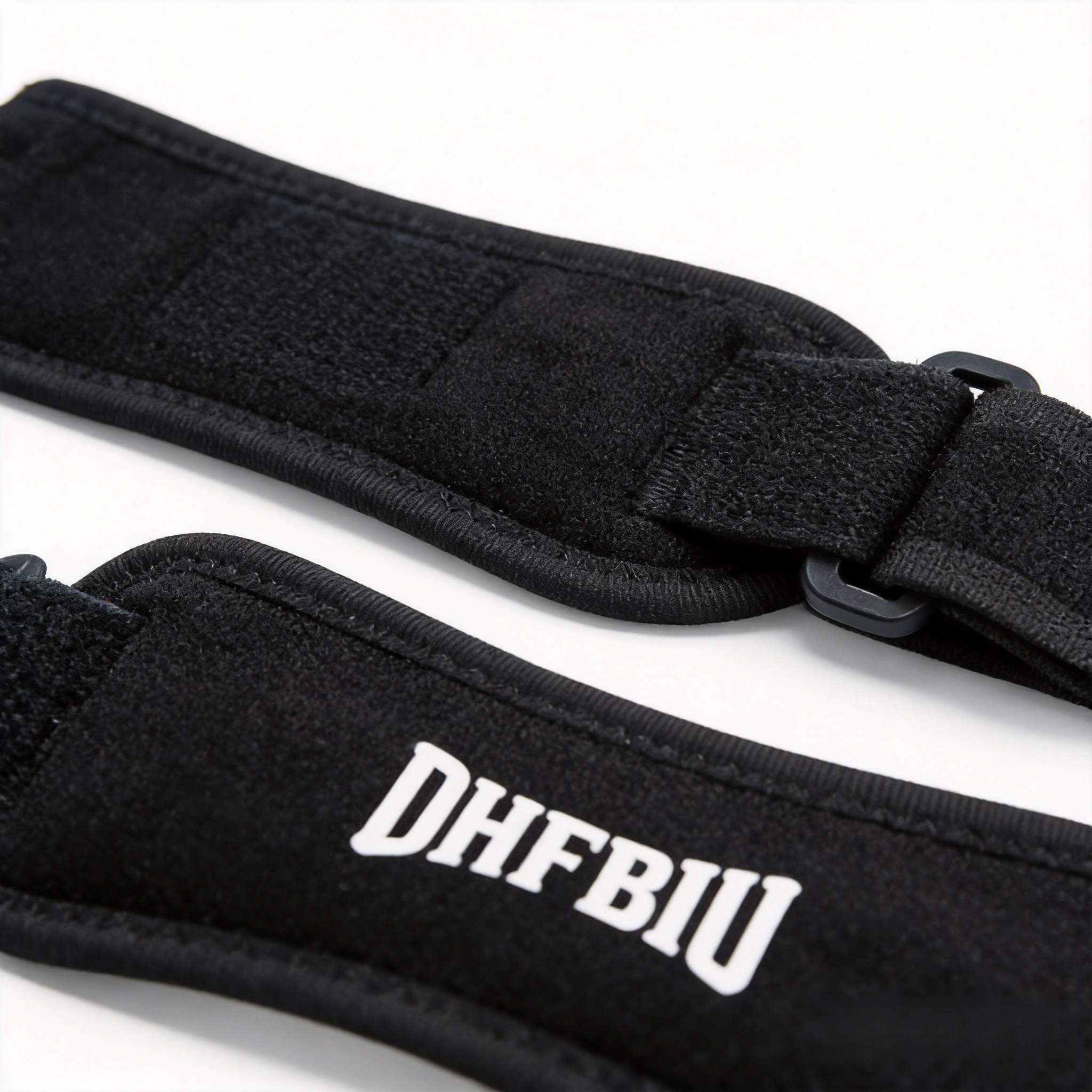 Rodillera Deportiva DHFBIU de Silicona con Acolchado Grueso, Banda Rotuliana Ajustable, Soporte para Rodilla para Correr, Gimnasio y Fitness, Negro, 2 Piezas