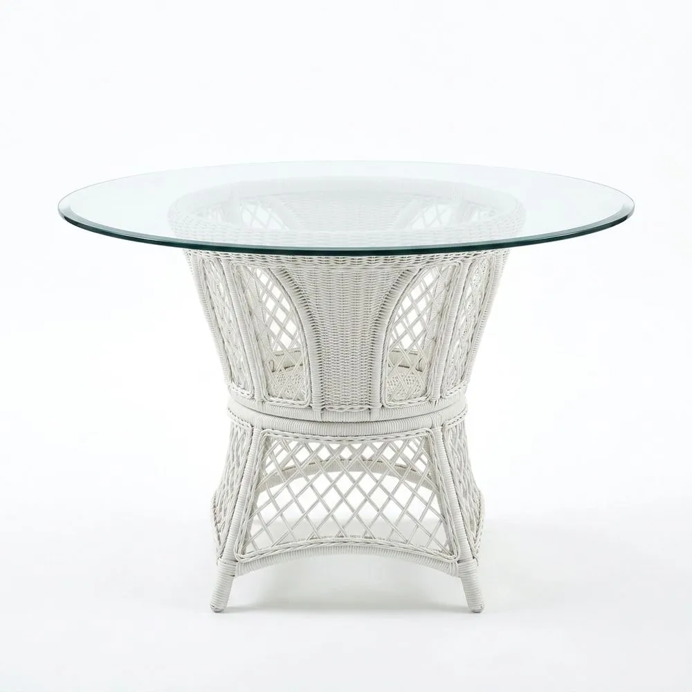 Mesa giratoria de ratán verde