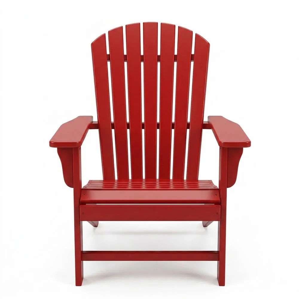 Silla Adirondack de pino rojo para exteriores