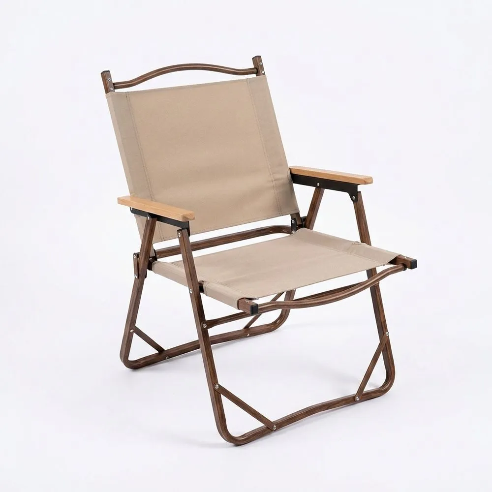 Sofá exterior de fibra de poliéster gris, color beige.