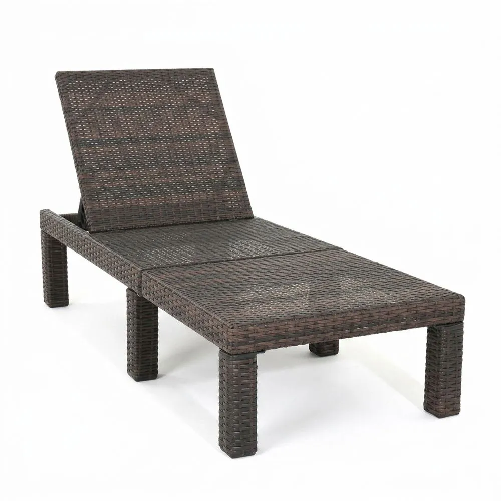 Silla auxiliar de ratán sintético marrón