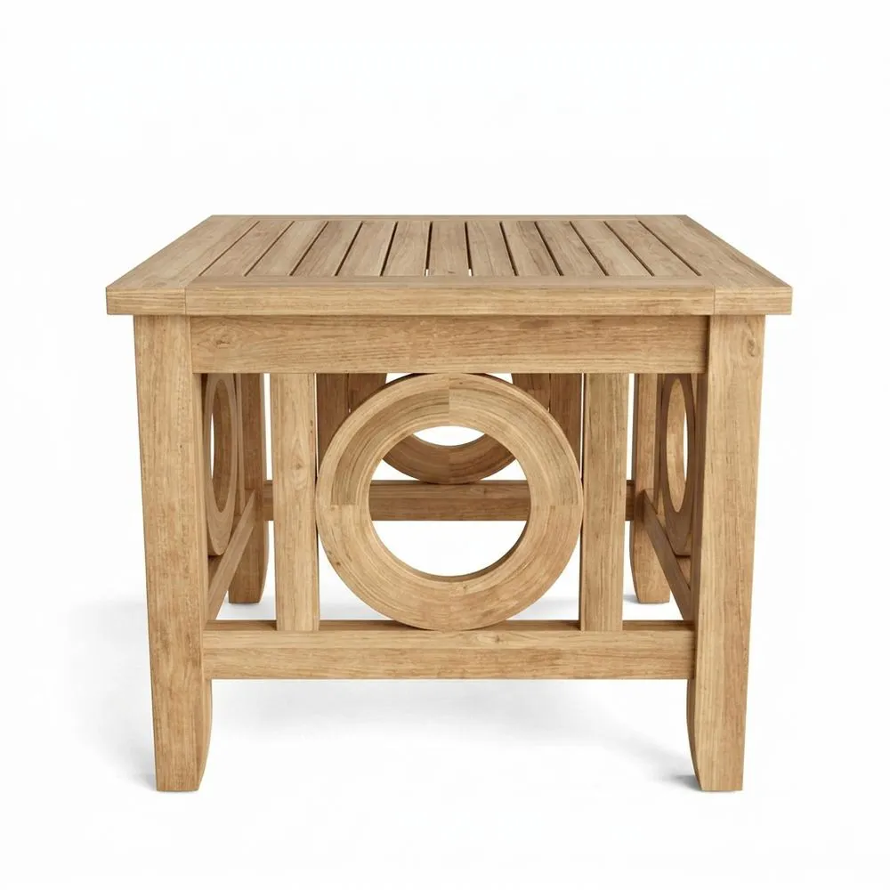 Mesa de centro cuadrada de roble