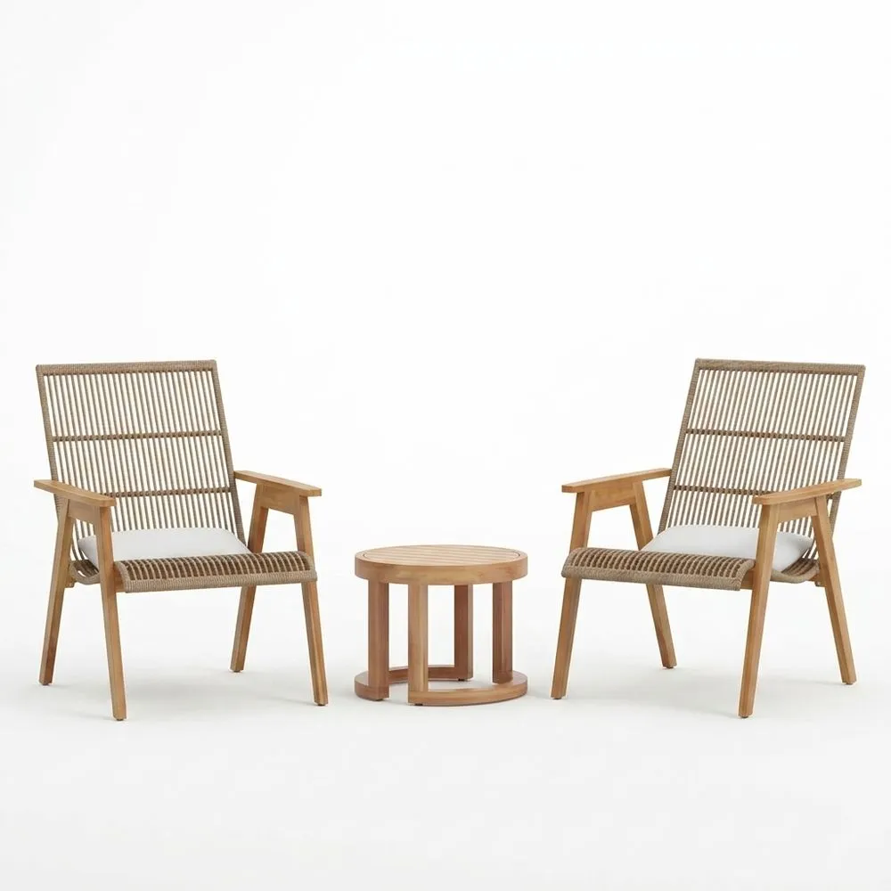 Conjunto de muebles de exterior de teca