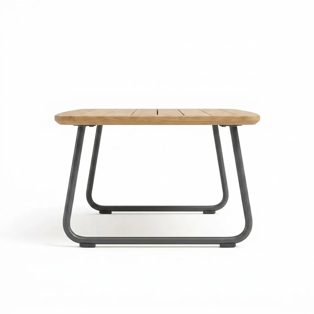 Mesa de centro de teca y negra