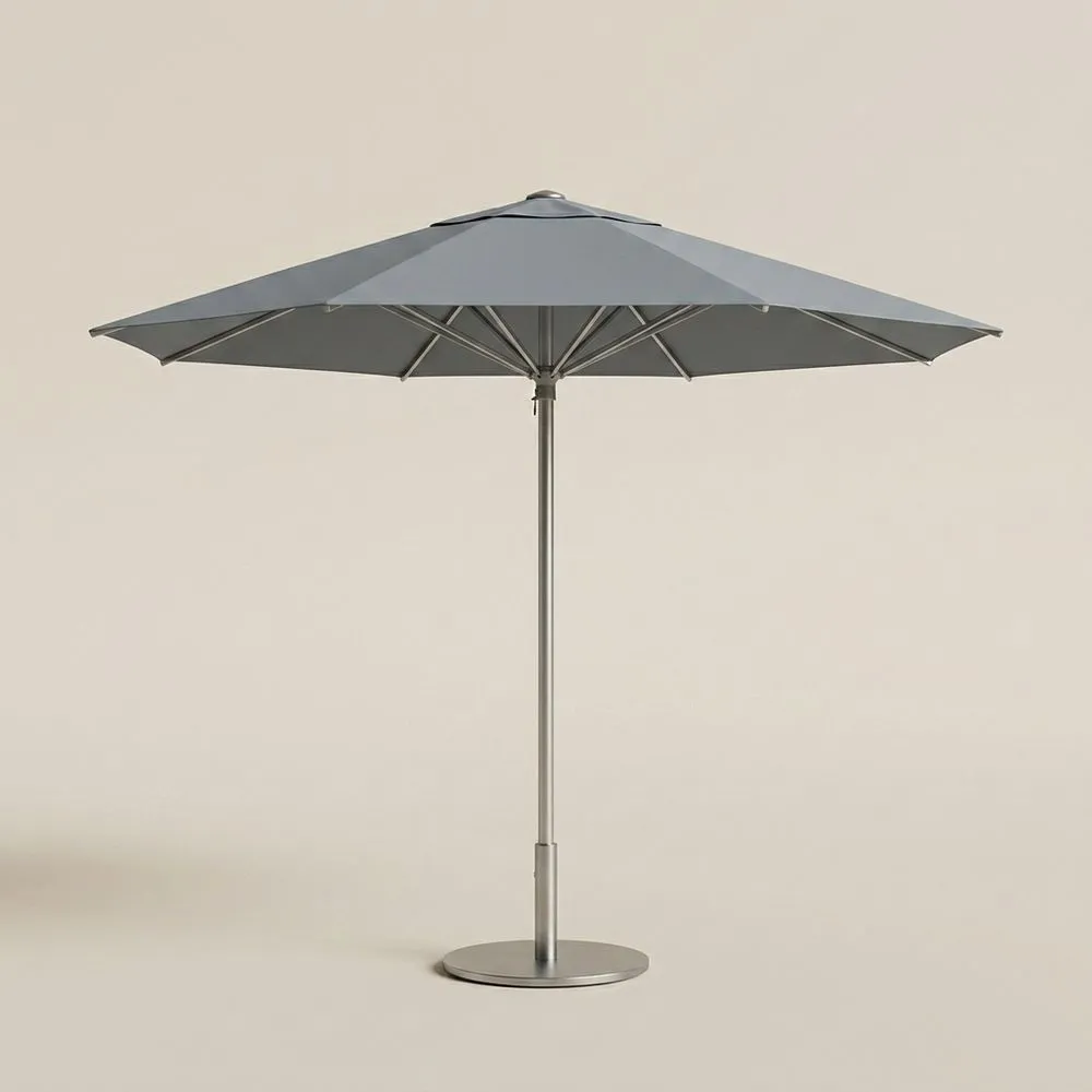 Sombrilla redonda de aluminio gris 300 cm (Diámetro)