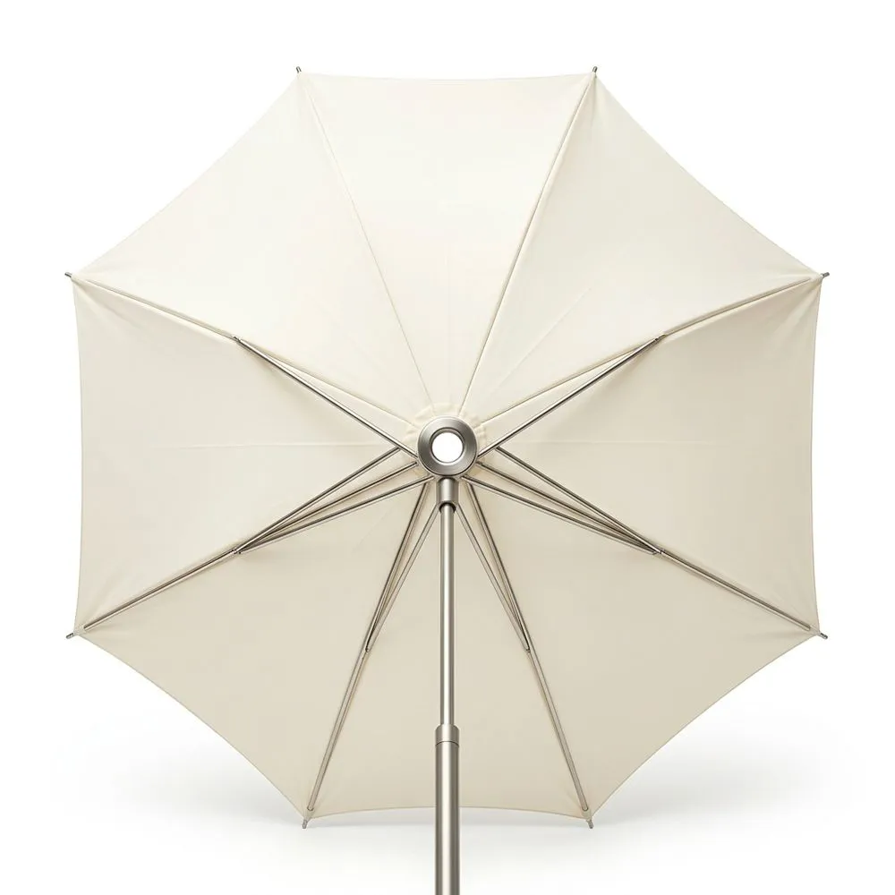 Sombrilla redonda de aluminio y poliéster crema 300 cm (Diámetro)