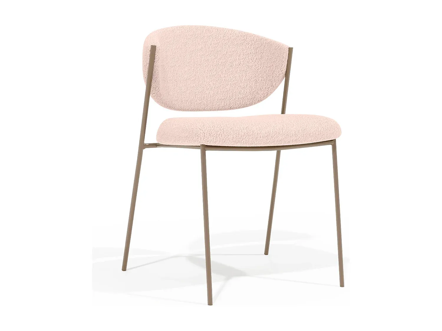 Moderner Esszimmerstuhl mit Bouclé-Bezug-Vibyogi