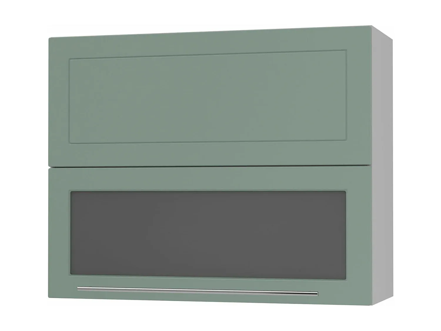 Moderner Küchenhängeschrank in Mint und Grau-Vibyogi