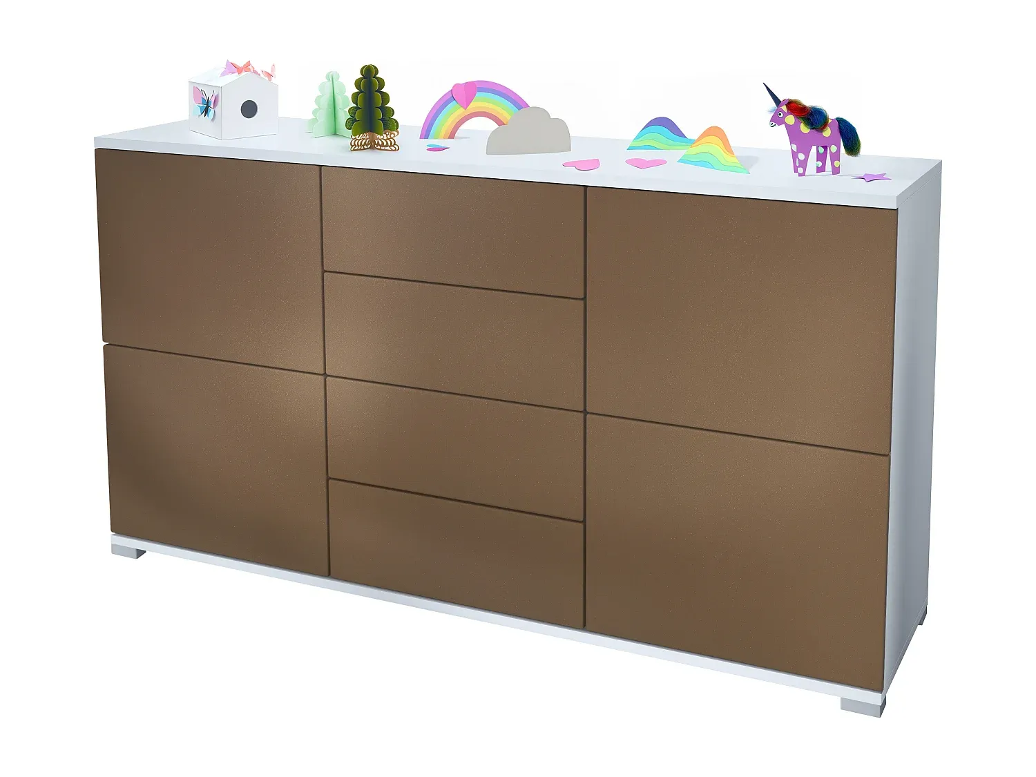 Moderner Sideboard in Beton-Optik-Vibyogi