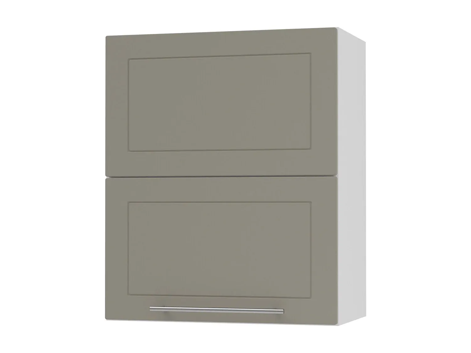 Beige-Weiße Matt Küchenhängeschrank, 60x32,5x72cm-Vibyogi