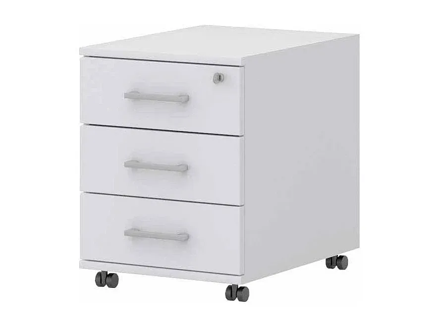 Rollcontainer mit Schloss, weiß-Vibyogi