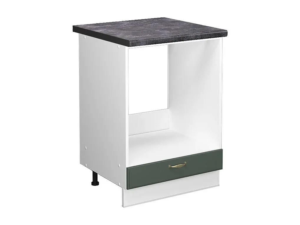 Hochglanz Herdumbauschrank in Anthrazit 60x60x82 cm-Vibyogi