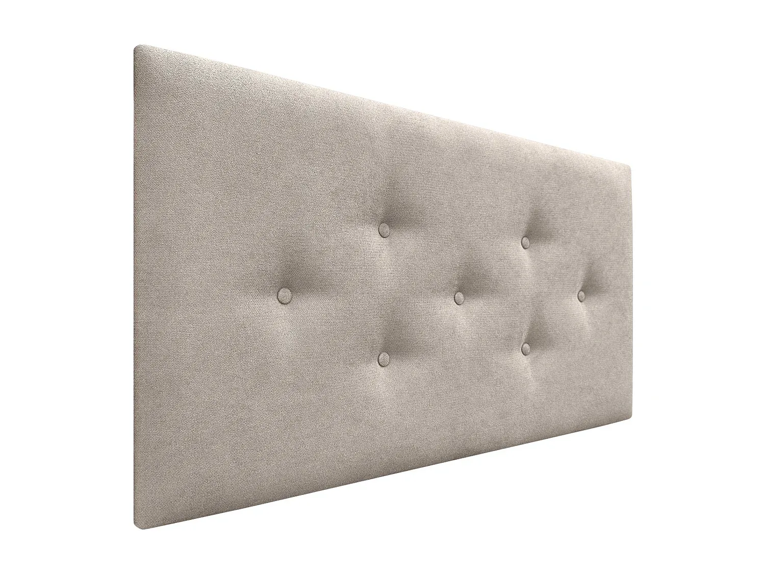 Luxuriös gepolstertes Bettkopfteil mit Knopf-Design, Beige, 110 cm-Vibyogi