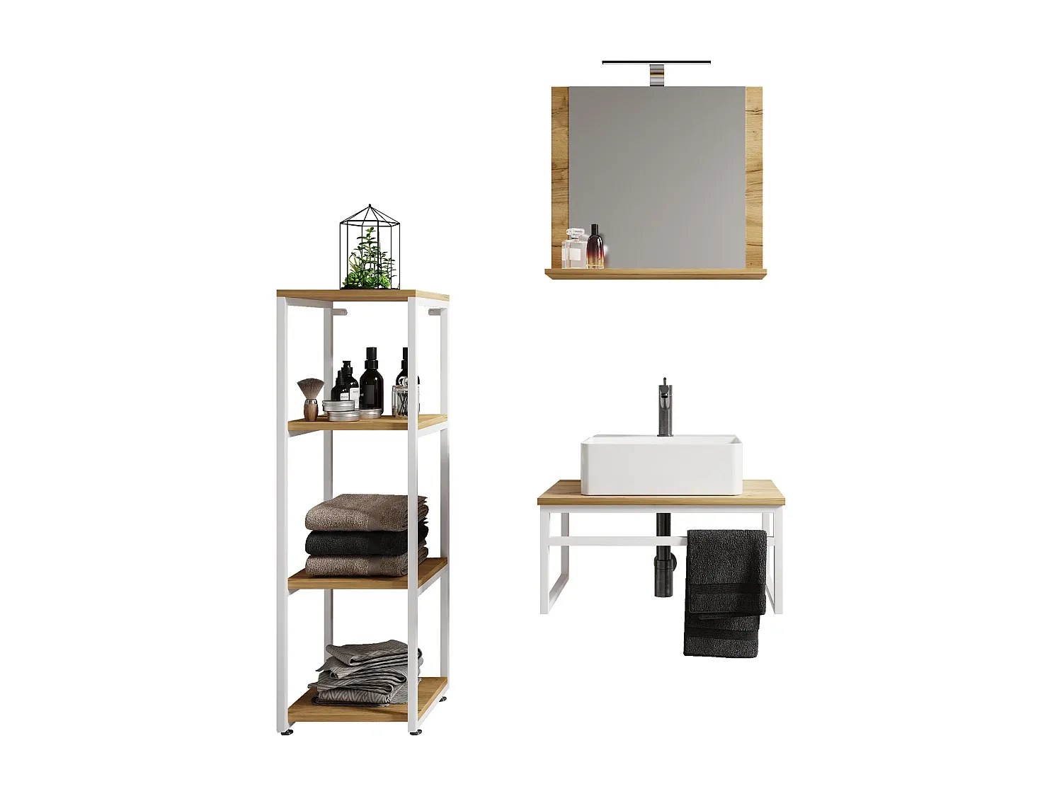 Moderner Waschtisch mit Stauraum für Badezimmer-Vibyogi