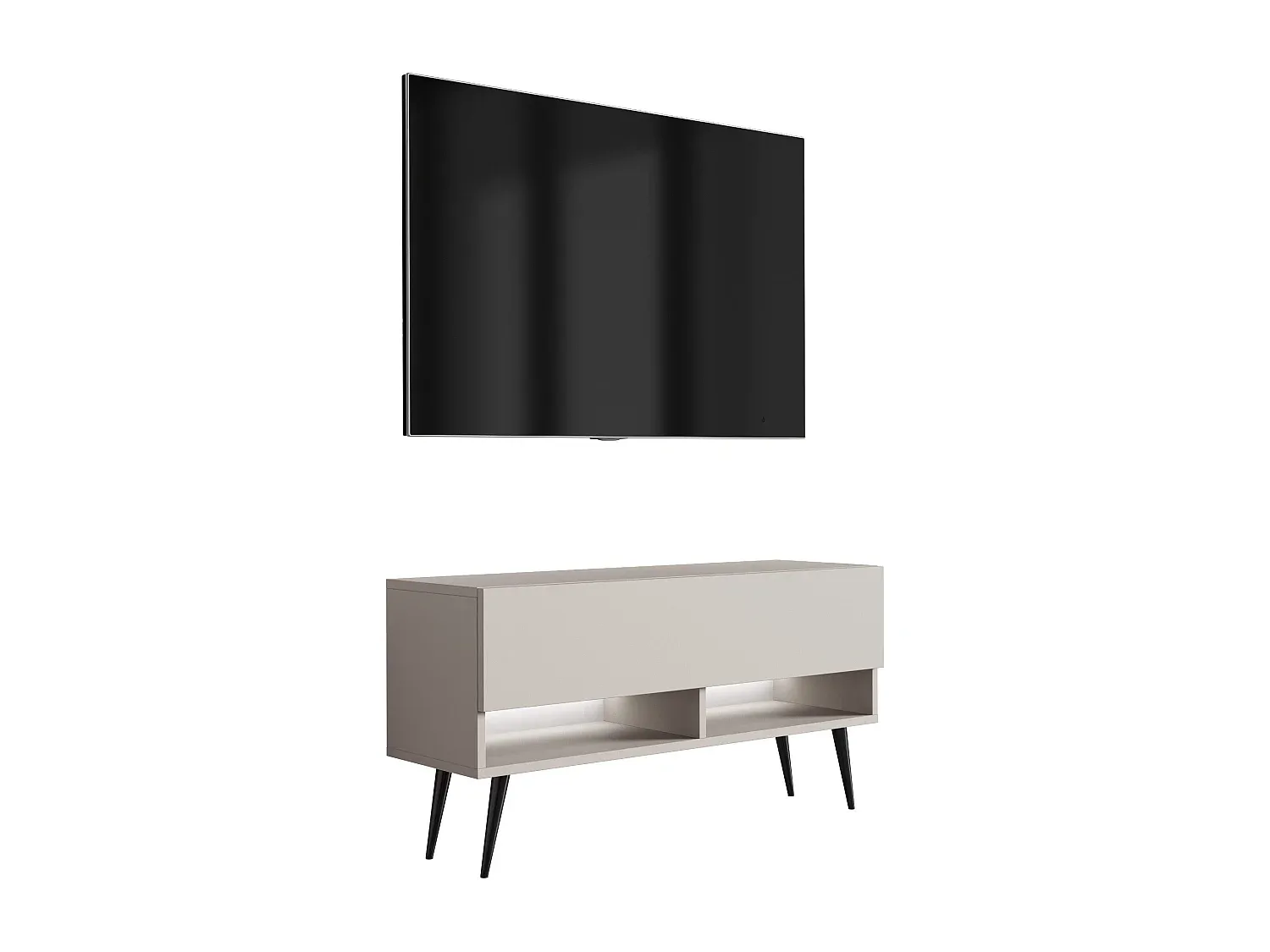 Moderner TV-Schrank mit LED-Beleuchtung, 100 cm-Vibyogi