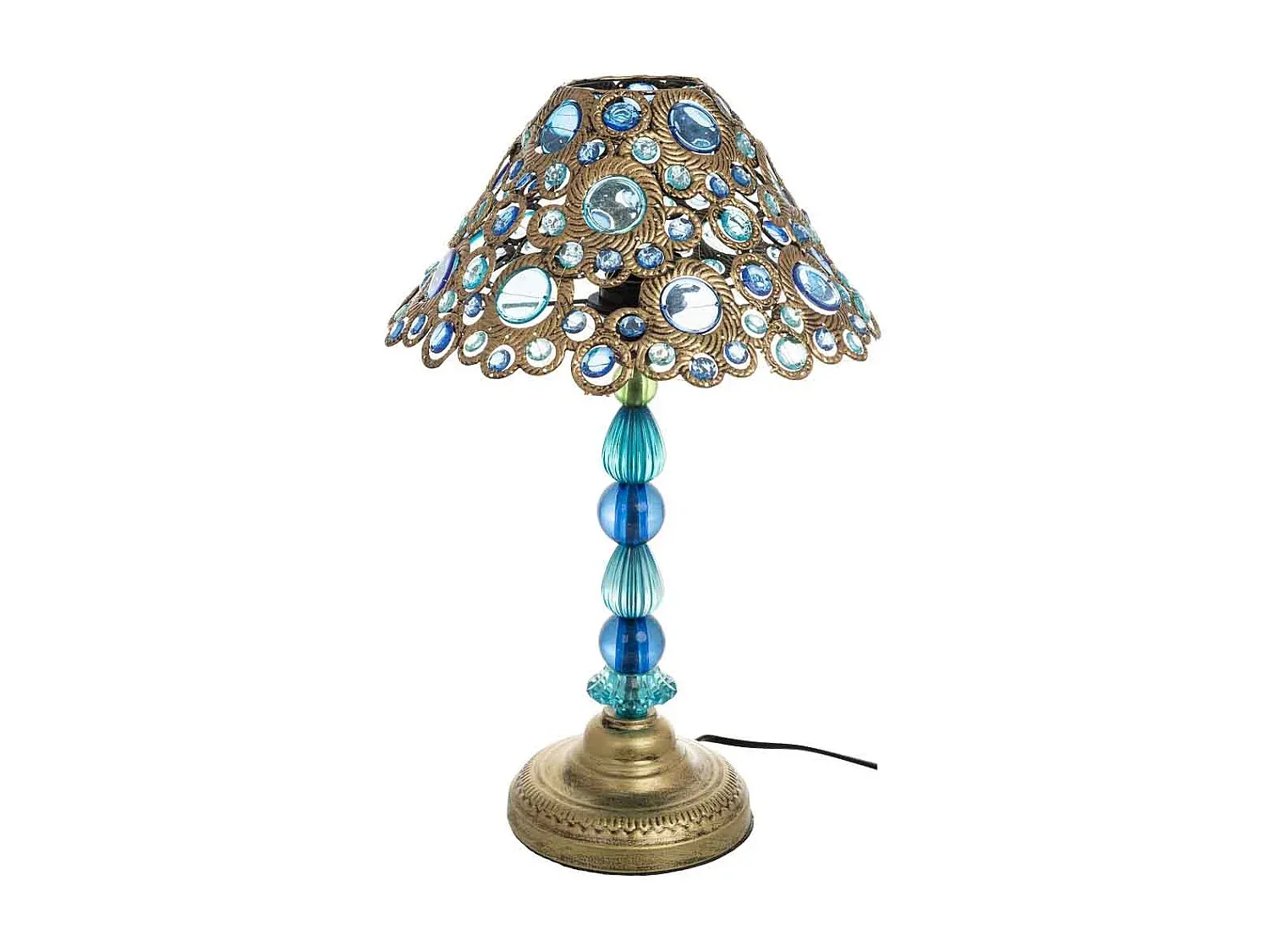 Dekorative Tischlampe aus Metall und Acrylglas-Vibyogi