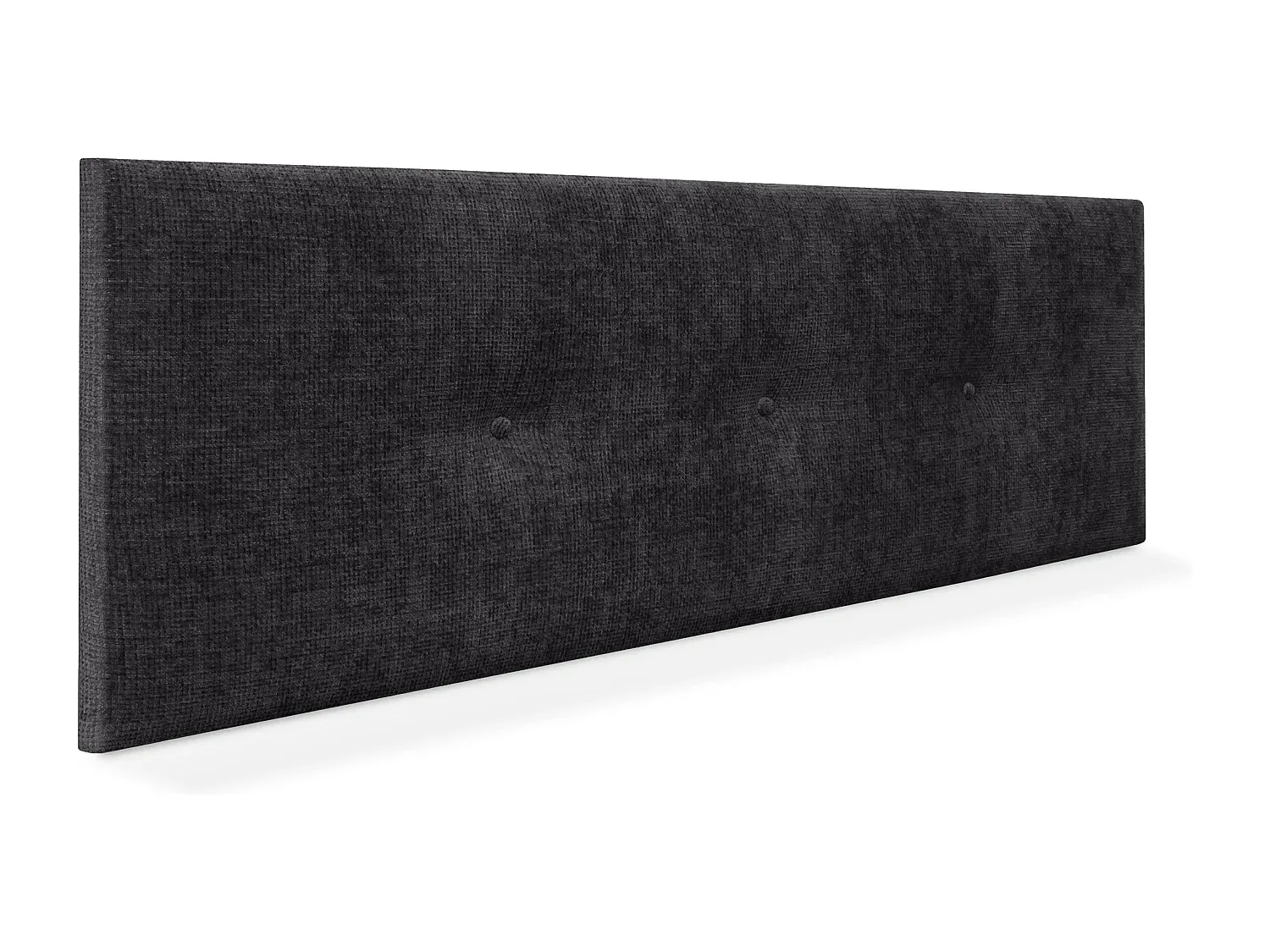 Kopfteil aus Naturwolle mit Knöpfen 150x50cm - Schwarz-Vibyogi