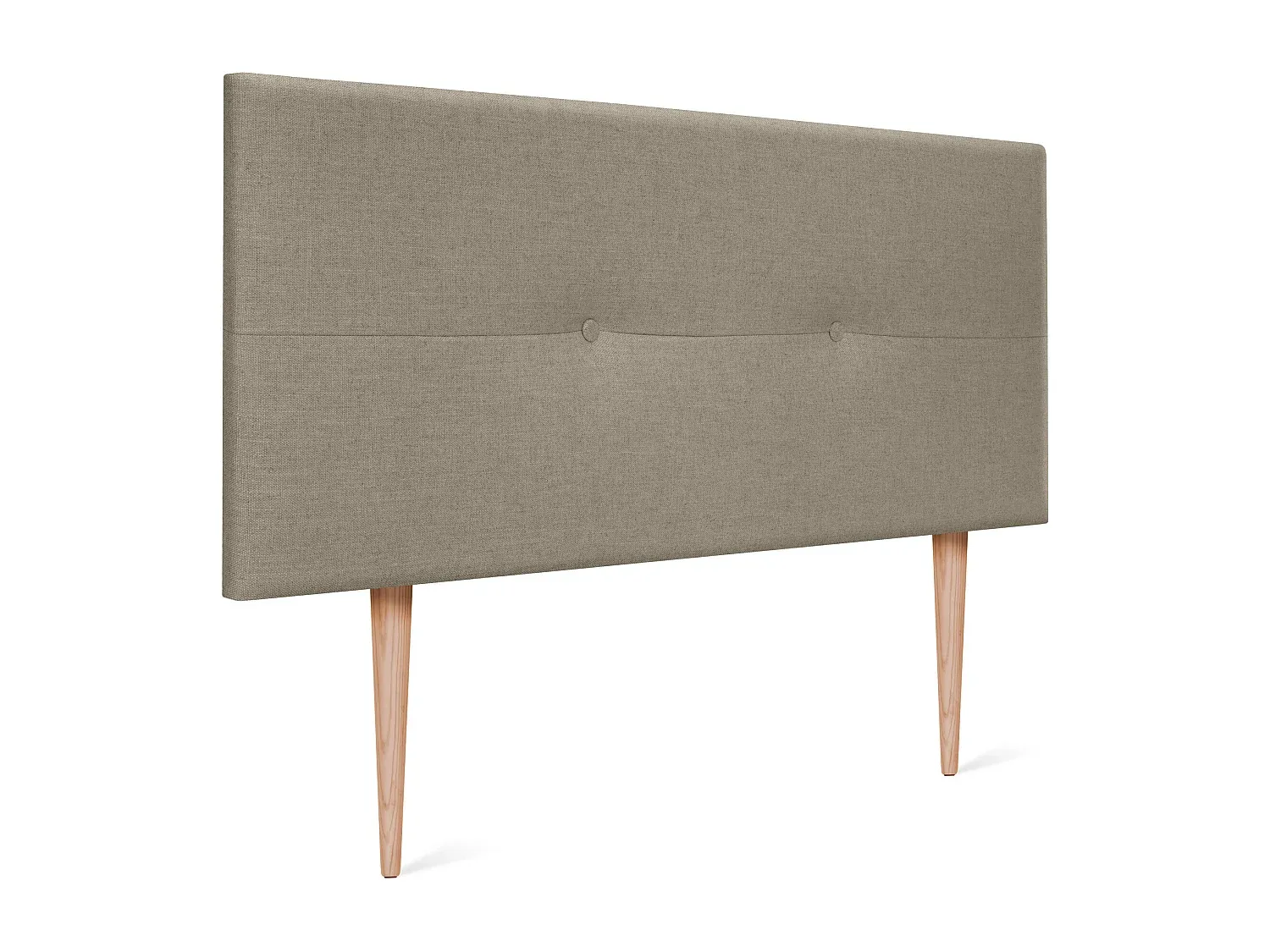 Kopfteil aus Naturleinen mit Knöpfen und Beinen 110x105cm Erde-Vibyogi