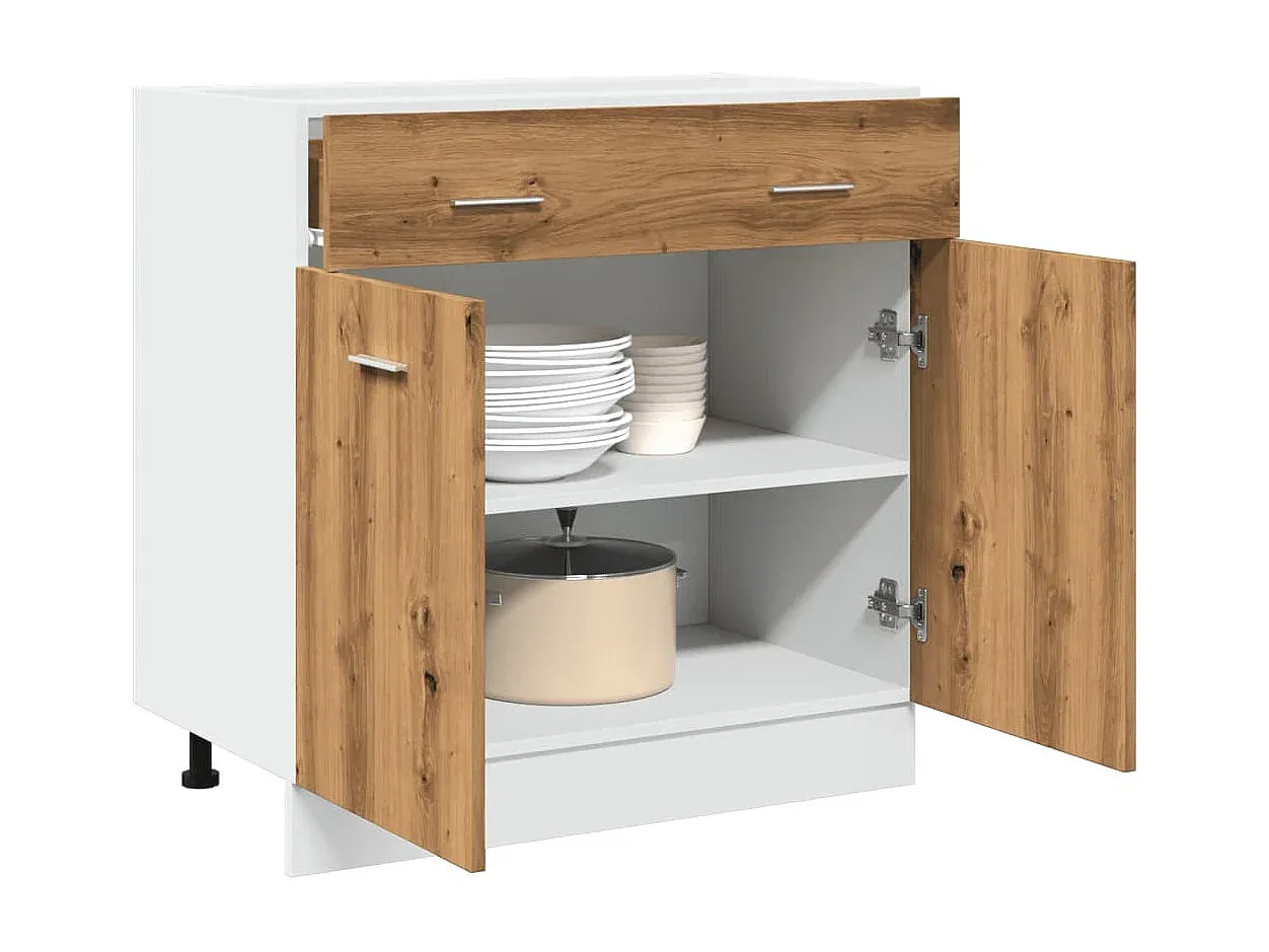 Moderner Küchenschrank aus Eichenholzoptik-Vibyogi