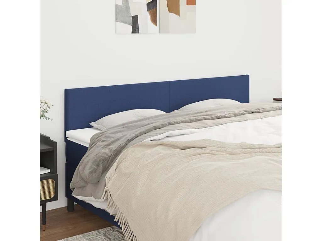 Verstellbare Kopfteile im 2er-Set, Blau, 80x5x78/88 cm-Vibyogi