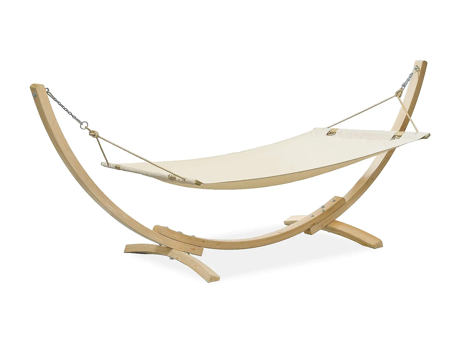 Beige Hängematte mit Gestell für drinnen und draußen-Vibyogi