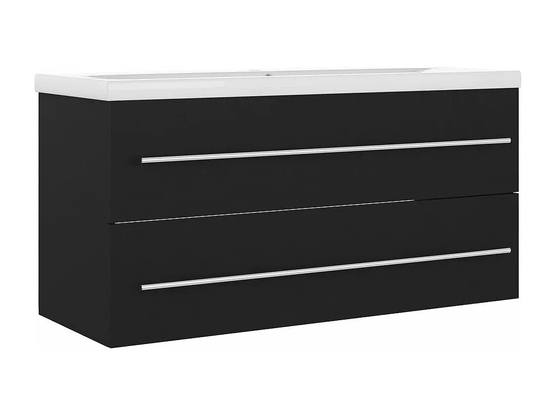 Moderner Unterschrank mit integriertem Waschbecken Schwarz-Vibyogi