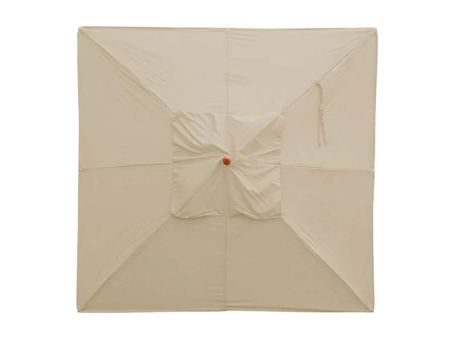 Großer Outdoor-Holzsonnenschirm in Creme-Vibyogi