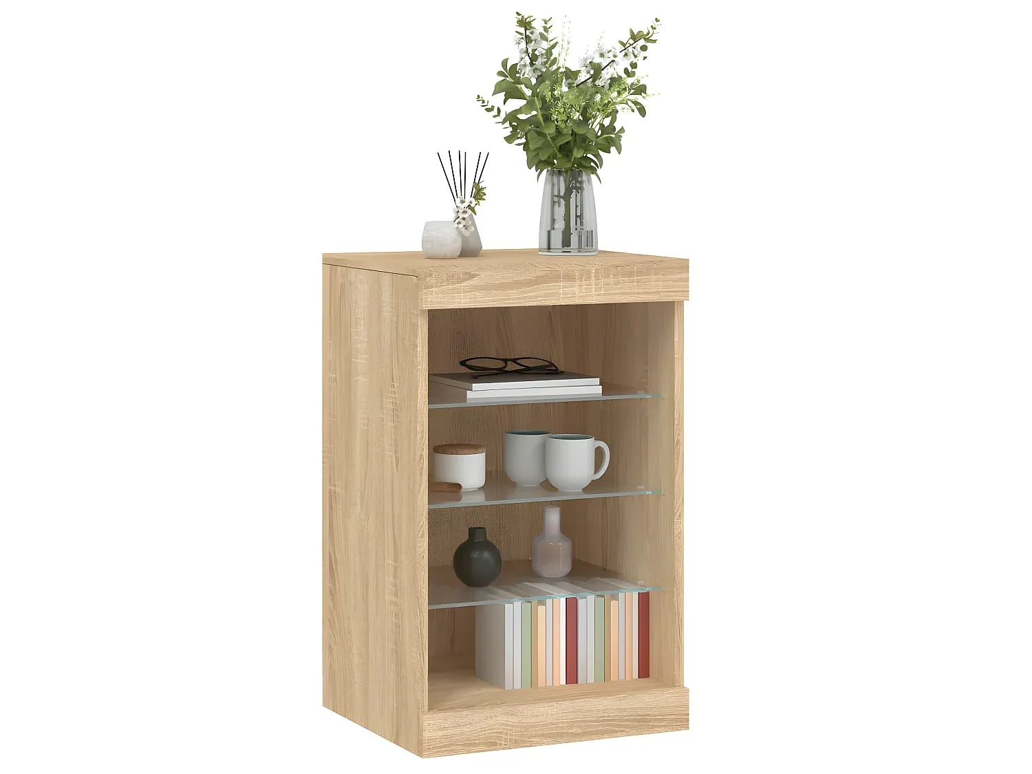Elegantes Sideboard mit LED-Beleuchtung aus Sonoma-Eiche-Vibyogi