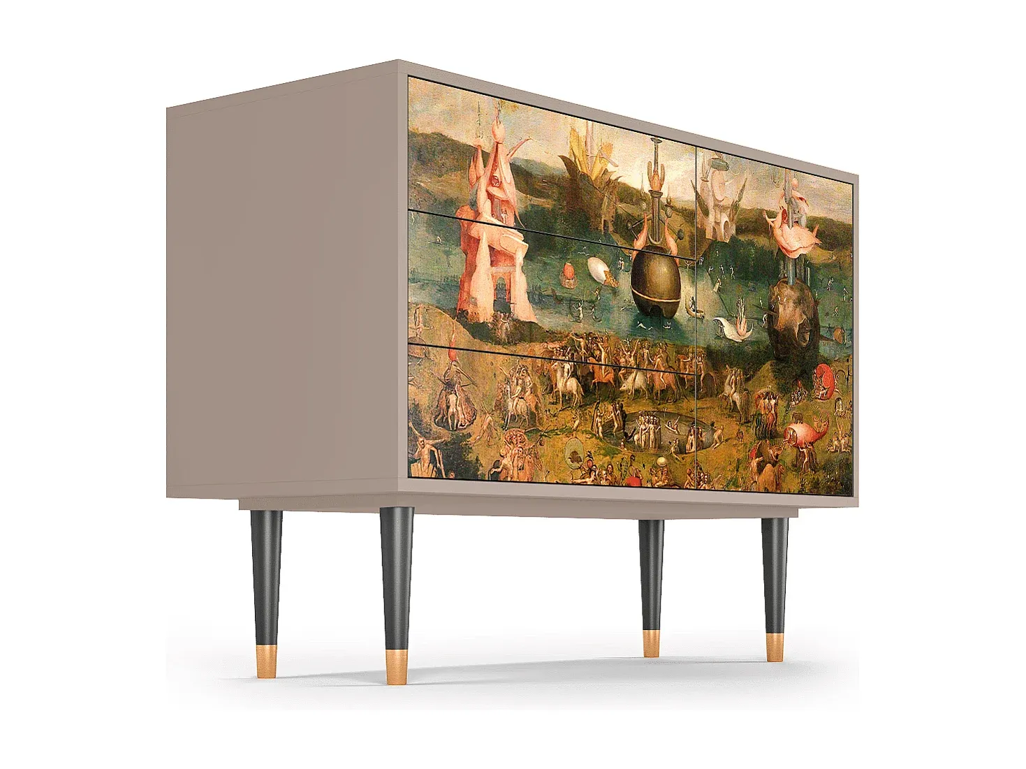 Elegantes Sideboard mit reichlichen Fächern 115x84x41 cm-Vibyogi