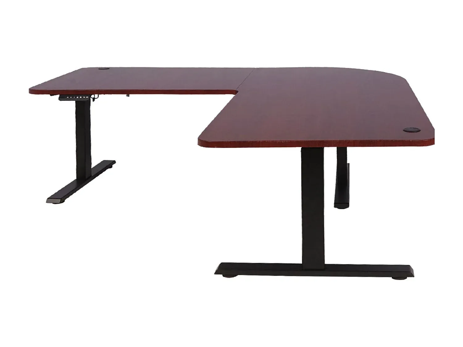 Eckschreibtisch im Kirschdesign, Schwarz-Vibyogi