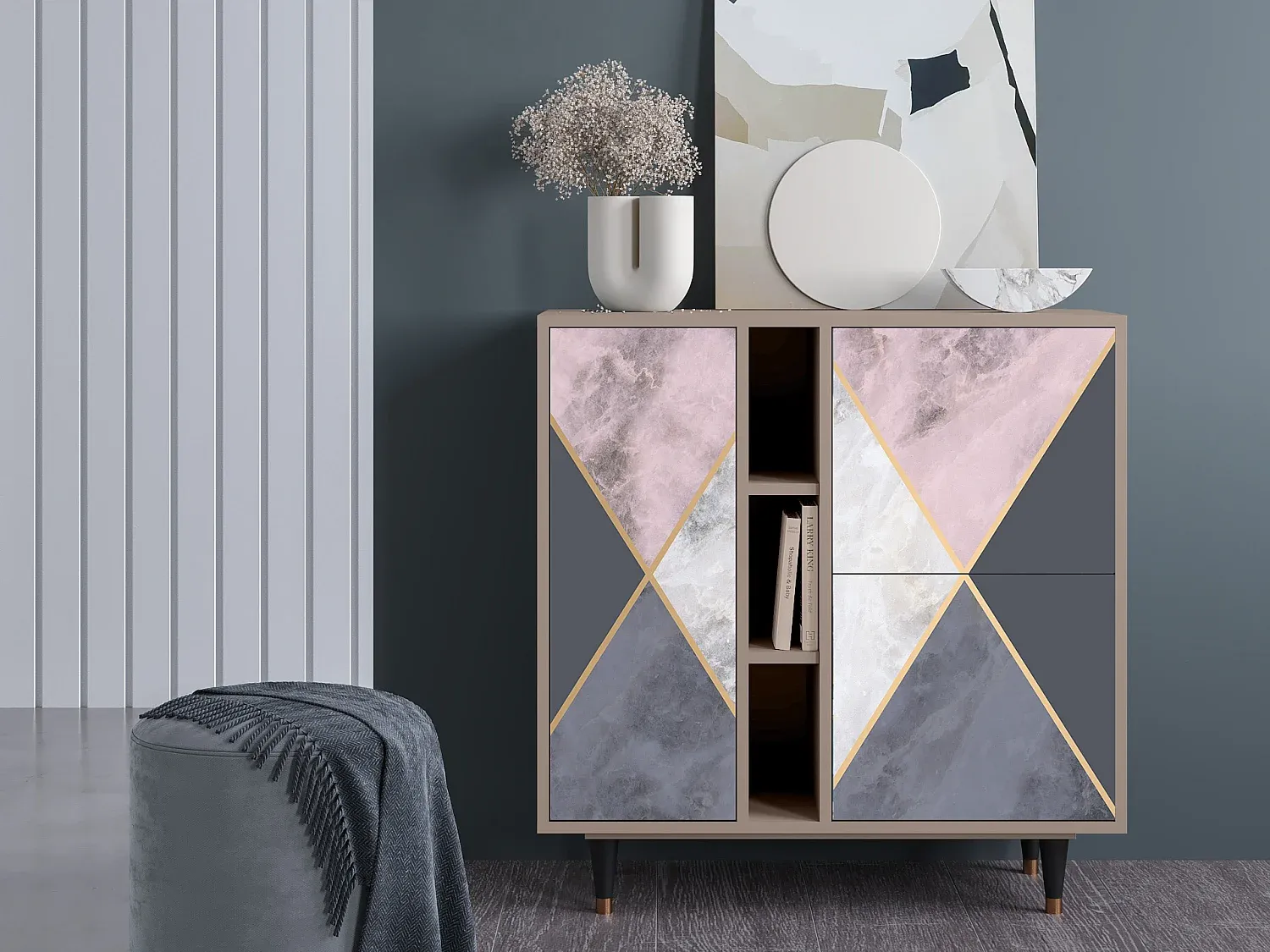 Elegantes Sideboard mit Stauraum - 95 cm breit-Vibyogi