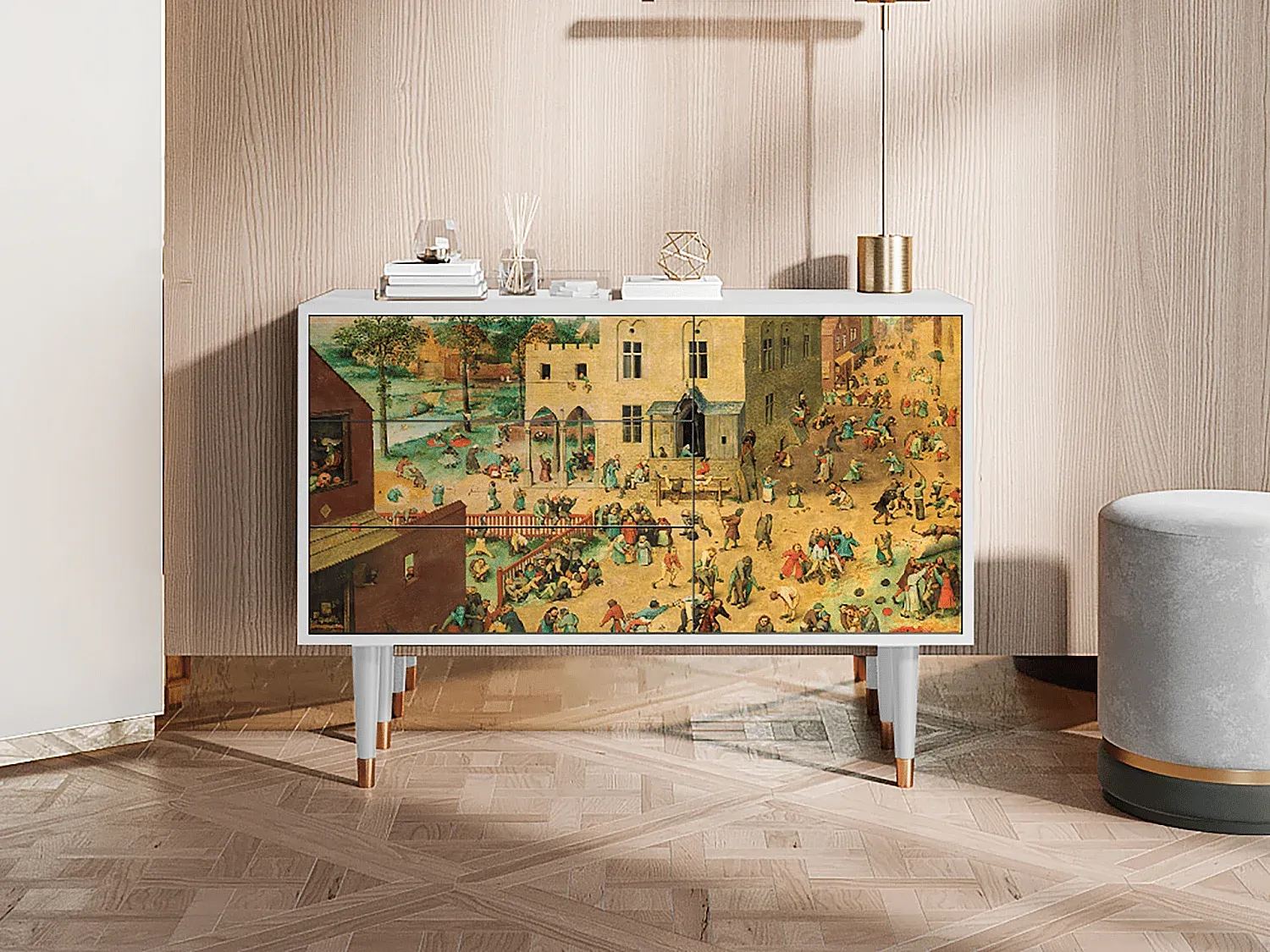Modernes Sideboard für Kinderzimmer, Weiß-Vibyogi