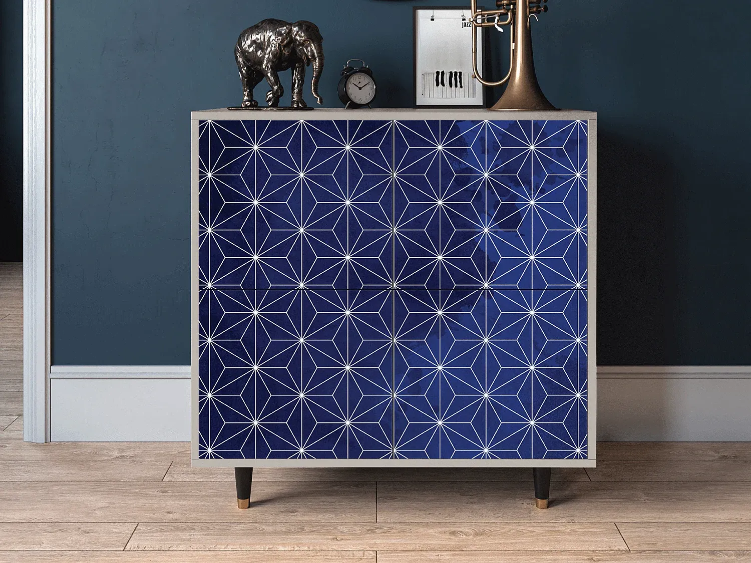 Sideboard in Sandoptik - Kompakte Größe 94x96x48 cm-Vibyogi