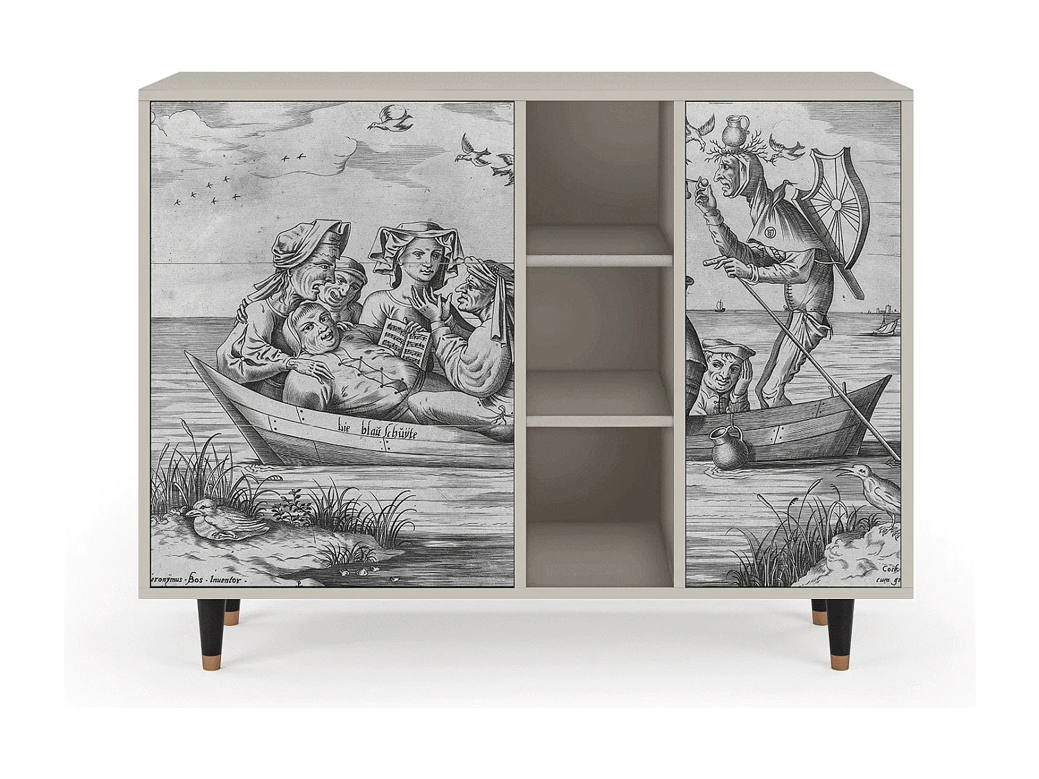 Praktisches Sideboard mit großem Stauraum in Blau-Vibyogi