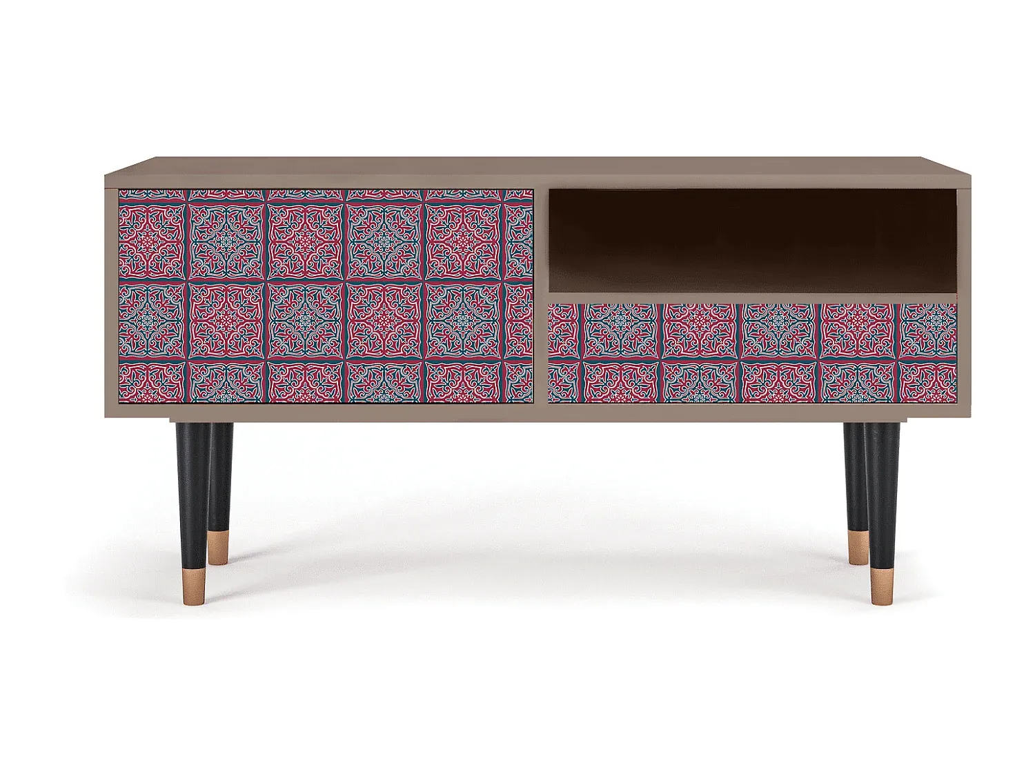 TV-Schrank mit Riviera-Mosaik - Latte-Vibyogi